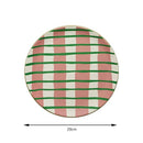 DecorBites™ Korean Style Round Bamboo Fiber Dining Plate for Desserts, Fruits, and Cakes