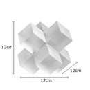 DecorBites™ Cross Crystal Geometric Glass Sculpture Desk Decoration Frosted Square Statue
