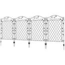 4 Pack Steel Foldable Fence Floral Trellis Panel Animal Barrier