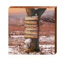 Vermont Maple Syrup Directional | Wall Art Print on Real Wood