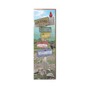 Okemo Mountain Black Bear Directional | Wall Art Print on Real Wood