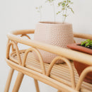 Sage Wicker Plant Stand