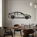Mazda RX-8 Metal Car Wall Art with Rotating Wheels - Rotary Engine Silhouette - Interactive JDM Automotive Wall Decor - KAFMEKA148