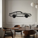 Pontiac Trans Am Metal Car Wall Art with Rotating Wheels - Classic American Muscle Silhouette - Interactive Firebird Wall Decor - KAFMEKA154