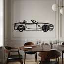 BMW Z4 M Roadster Metal Car Wall Art with Rotating Wheels - M Power Silhouette Decor - Interactive Automotive Wall Art - KAFMEKA114