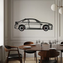 BMW M2 F87 Metal Car Wall Art with Rotating Wheels - M Power Compact Performance Silhouette - Interactive Automotive Decor - KAFMEKA107