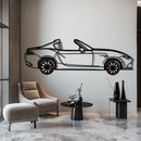 Mazda MX-5 RF Metal Car Wall Art with Rotating Wheels - JDM Roadster Silhouette - Interactive Automotive Wall Decor - KAFMEKA146