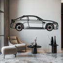 BMW M2 F87 Metal Car Wall Art with Rotating Wheels - M Power Compact Performance Silhouette - Interactive Automotive Decor - KAFMEKA107