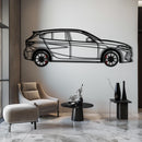 BMW 135i F40 Metal Car Wall Art with Rotating Wheels - M Performance Hatchback Silhouette - Interactive Automotive Decor - KAFMEKA102