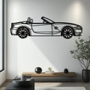 BMW Z4 M Roadster Metal Car Wall Art with Rotating Wheels - M Power Silhouette Decor - Interactive Automotive Wall Art - KAFMEKA114
