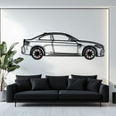 BMW M2 F87 Metal Car Wall Art with Rotating Wheels - M Power Compact Performance Silhouette - Interactive Automotive Decor - KAFMEKA107