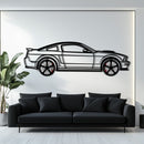 Ford Mustang GTR (2008) Metal Car Wall Art with Rotating Wheels - Modern Muscle Silhouette Decor - Interactive Automotive Wall Art - KAFMEKA139