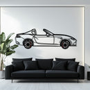 Mazda MX-5 RF Metal Car Wall Art with Rotating Wheels - JDM Roadster Silhouette - Interactive Automotive Wall Decor - KAFMEKA146
