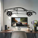 Ferrari 360 Modena Metal Car Wall Art with Rotating Wheels - Italian V8 Supercar Silhouette - Interactive Automotive Decor - KAFMEKA122