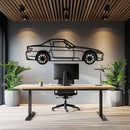 Honda S2000 Metal Car Wall Art with Rotating Wheels - JDM Roadster Silhouette - Interactive Automotive Wall Decor - KAFMEKA143