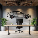 Mazda RX-8 Metal Car Wall Art with Rotating Wheels - Rotary Engine Silhouette - Interactive JDM Automotive Wall Decor - KAFMEKA148
