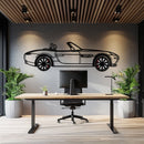 BMW Z8 Metal Car Wall Art with Rotating Wheels - Classic Luxury Roadster Silhouette - Interactive Automotive Wall Decor - KAFMEKA115