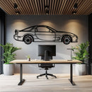 Mazda RX-7 Metal Car Wall Art with Rotating Wheels - FD3S Rotary Legend Silhouette - Interactive Automotive Wall Decor - KAFMEKA147