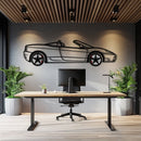 Ferrari 458 Italia Metal Car Wall Art with Rotating Wheels - V8 Supercar Silhouette Decor - Interactive Automotive Wall Art - KAFMEKA124