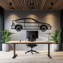 1990 Honda CRX Metal Car Wall Art with Rotating Wheels - JDM Classic Silhouette - Interactive Automotive Wall Decor - KAFMEKA144