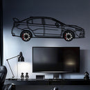 Subaru WRX Metal Car Wall Art with Rotating Wheels - Rally Legend Silhouette - Interactive Automotive Wall Decor - KAFMEKA155