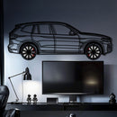 BMW X3 Metal Car Wall Art with Rotating Wheels - Modern SAV Silhouette Decor - Interactive Automotive Wall Art - KAFMEKA110