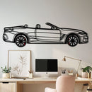 BMW 850i Metal Car Wall Art with Rotating Wheels - Luxury Grand Tourer Silhouette - Interactive Automotive Wall Decor - KAFMEKA105