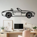 BMW Z8 Metal Car Wall Art with Rotating Wheels - Classic Luxury Roadster Silhouette - Interactive Automotive Wall Decor - KAFMEKA115