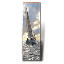 Late Afternoon Sailing | Wall Art Print on Real Wood