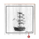 Coastal American Ship Wood Wall Art Print
