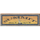 Summit Sailboat Gold Latitude Longitude | Wall Art Print on Real Wood