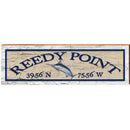 Reedy Point Marlin Tan Latitude Longitude | Wall Art Print on Real Wood
