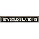 Newbold's Landing Black Sign | Wall Art Print on Real Wood