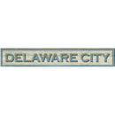 Delaware City Coastal Cream Sign | Wall Art Print on Real Wood