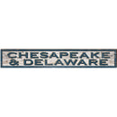 Chesapeake & Delaware Shabby Sign | Wall Art Print on Real Wood