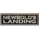 Newbold's Landing Black Sign | Wall Art Print on Real Wood