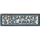 Chesapeake & Delaware Shabby Sign | Wall Art Print on Real Wood
