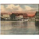 Delaware City Canal Front | Wall Art Print on Real Wood