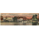 Delaware City Canal Front | Wall Art Print on Real Wood