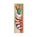 Joy Stocking Christmas | Wall Art Print on Real Wood