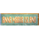 Anna Maria Island Colorful Border Sign | Wall Art Print on Real Wood