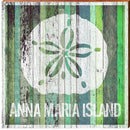 Anna Maria Island Green Colorful Sand Dollar | Wall Art Print on Real Wood