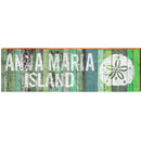 Anna Maria Island Green Colorful Sand Dollar | Wall Art Print on Real Wood