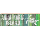 Anna Maria Island Green Colorful Sea Turtle | Wall Art Print on Real Wood