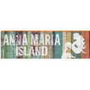 Anna Maria Island Orange Coloful Mermaid | Wall Art Print on Real Wood