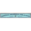 Anna Maria Island Compass Latitude Longitude | Wall Art Print on Real Wood