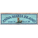 Anna Maria Island Mermaid Latitude Longitude | Wall Art Print on Real Wood