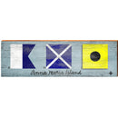 Anna Maria Island Nautical Flags | Wall Art Print on Real Wood