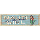 Anna Maria Island Nauti Girl Mermaid | Wall Art Print on Real Wood
