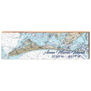 Anna Maria Island, Florida Map Latitude Longitude Wooden Sign | Wall Art Print on Real Wood